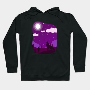 Wolf in the Night Hoodie